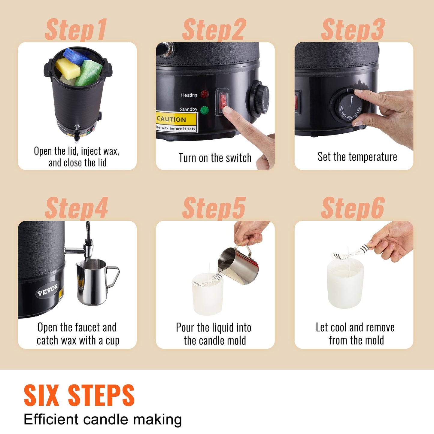 Wax Melter for Candle Making 10Liter Electric Pot Commercial or Home Use - Image 6