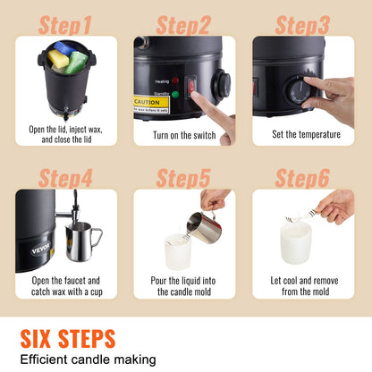 Wax Melter for Candle Making 10Liter Electric Pot Commercial or Home Use - Image 6