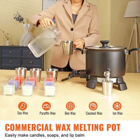 Wax Melter for Candle Making, 5 Liter Large Electric Wax Melting Pot Easy Pour Spout, 4-level Temperature Control, Easy Clean for Candle Soap Cream Beauty Bulk Production Business or Home - Image 2
