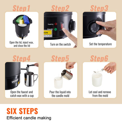 Wax Melter for Candle Making 6.5Liter Electric Pot Commercial or Home Use - Image 6