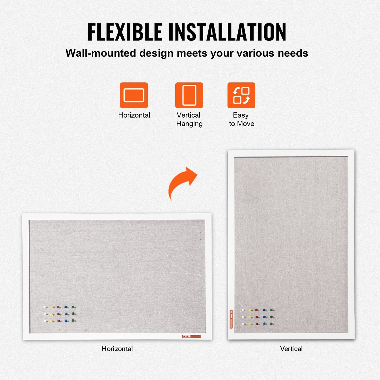 48"x36" White Cork Board with Linen Surface – Stylish Wall-Mounted Bulletin Board for Home, School, Office – Elegant & Functional Noticeboard - Image 4