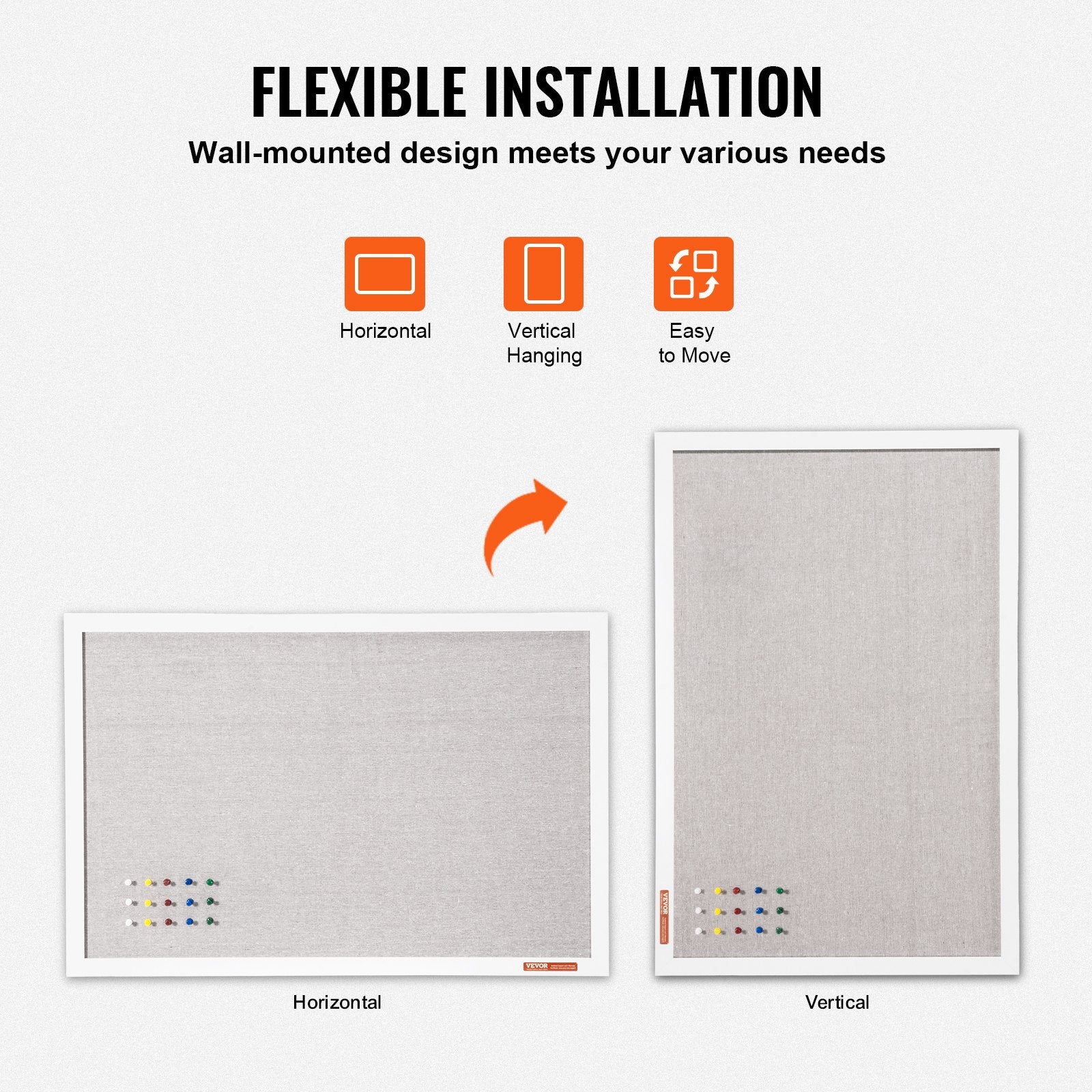 48"x36" White Cork Board with Linen Surface – Stylish Wall-Mounted Bulletin Board for Home, School, Office – Elegant & Functional Noticeboard - Image 4