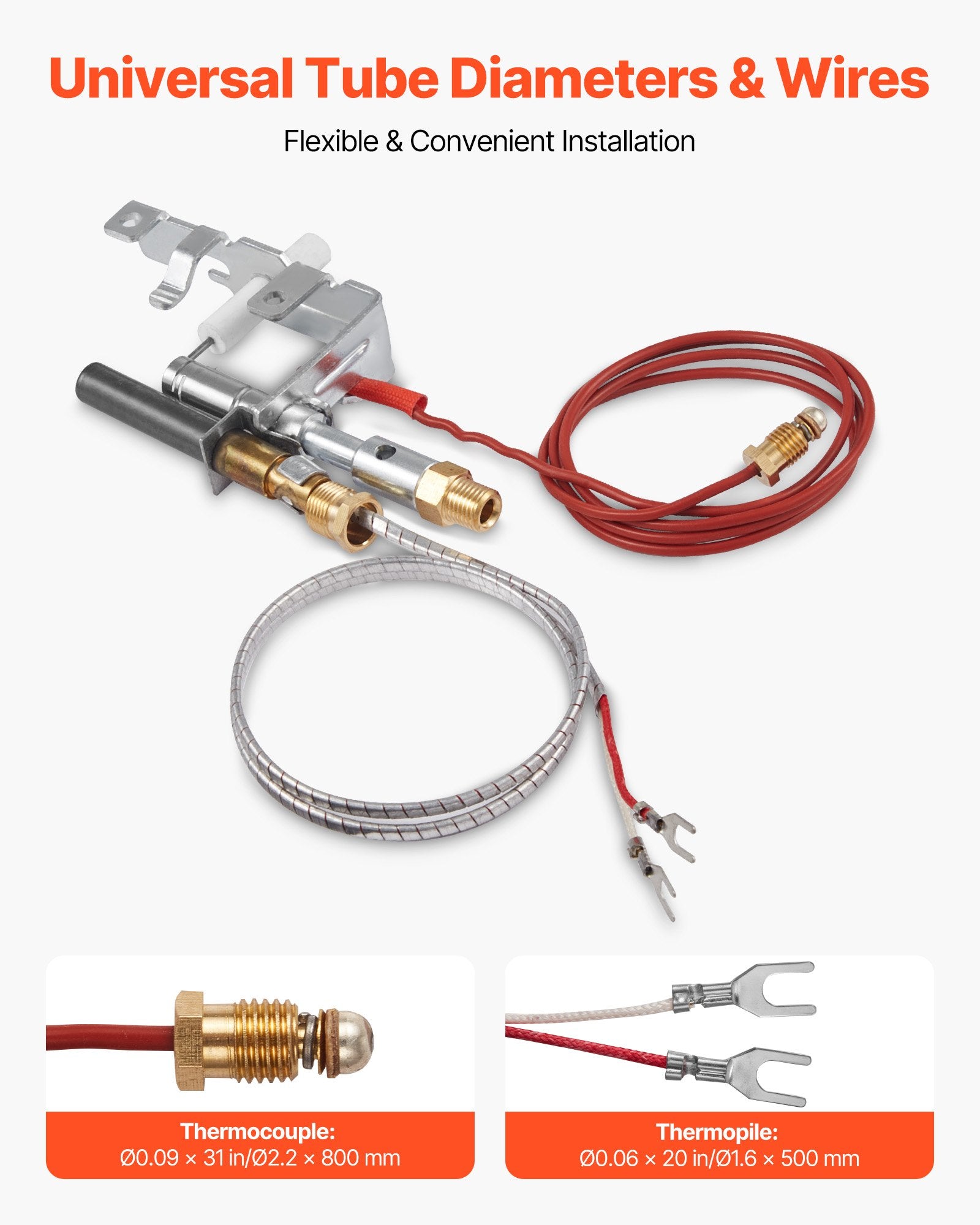 Gas Pilot Assembly, OE 14D0477, LPG8404, SRV14D0477 Fireplace Gas Pilot Assembly Kit, LPG Ignition Replacement, Compatible with Lexington Forge, Majestic, Martin, Monessen Models - Image 6