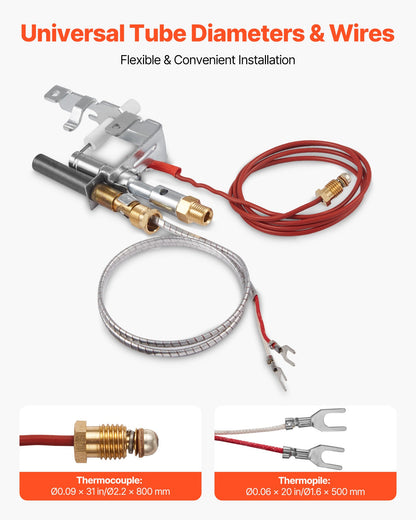 Gas Pilot Assembly, OE 14D0477, LPG8404, SRV14D0477 Fireplace Gas Pilot Assembly Kit, LPG Ignition Replacement, Compatible with Lexington Forge, Majestic, Martin, Monessen Models - Image 6