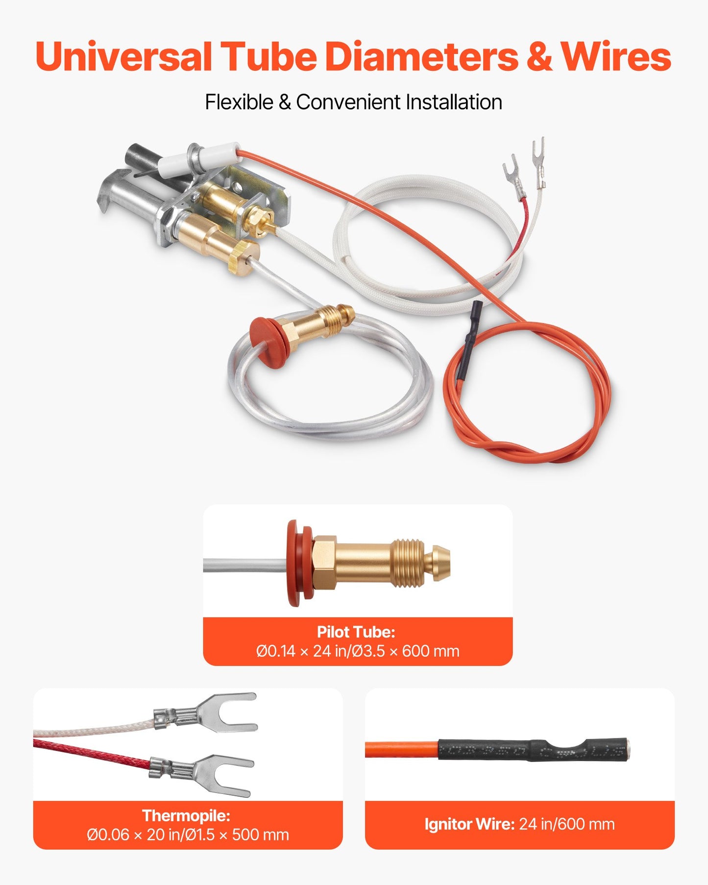 Gas Pilot Assembly, OE 446-512A, HSRV 446-512A, SRV 446-512A Fireplace Gas Pilot Assembly Kit, Natural Gas Ignition Replacement, Compatible with Heat & Glo, Heatilator, Lennox, Regency Models - Image 6