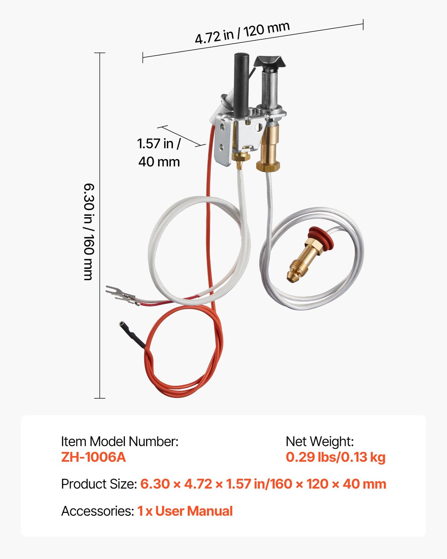 Gas Pilot Assembly, OE 446-512A, HSRV 446-512A, SRV 446-512A Fireplace Gas Pilot Assembly Kit, Natural Gas Ignition Replacement, Compatible with Heat & Glo, Heatilator, Lennox, Regency Models - Image 7