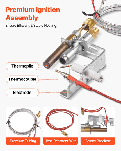 Gas Pilot Assembly, OE 103779-01, PP231, NG8218 Fireplace Natural Gas Ignition Replacement, Compatible with CIVF-25, CIVF-25CF, VFH-33M, VFH-33R, VFH-33T, VFHS-20R, VFSR-16, VFSR-18 Models - Image 2
