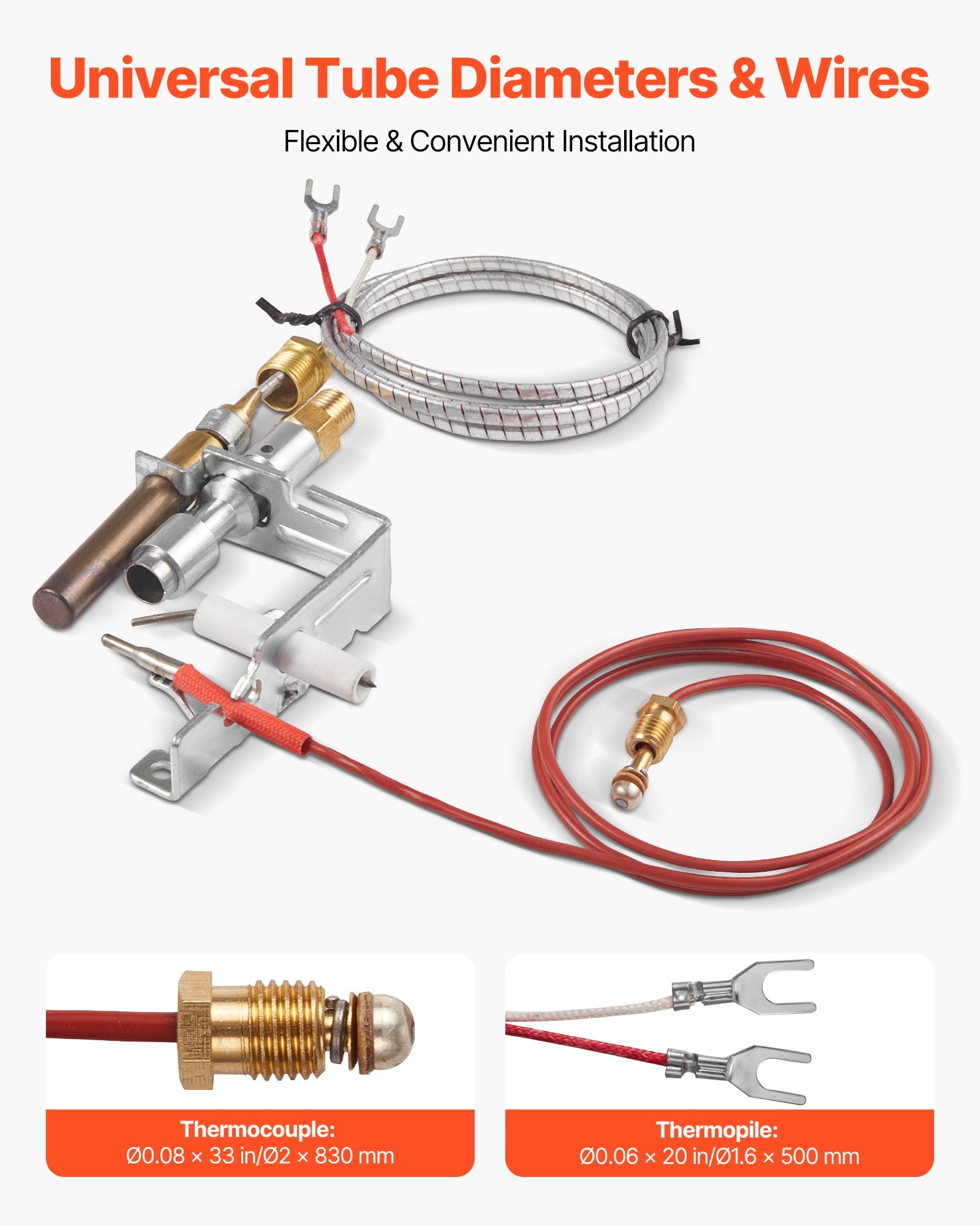 Gas Pilot Assembly, OE 103779-01, PP231, NG8218 Fireplace Natural Gas Ignition Replacement, Compatible with CIVF-25, CIVF-25CF, VFH-33M, VFH-33R, VFH-33T, VFHS-20R, VFSR-16, VFSR-18 Models - Image 6
