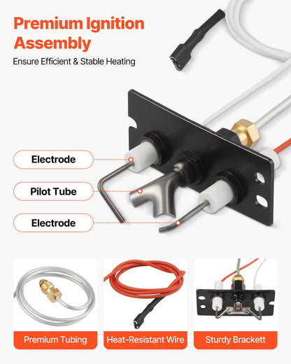Gas Pilot Assembly, OE 2090-012, 2198-012, SRV2090-012 Fireplace Gas Pilot Assembly, Natural Gas Ignition Replacement, Fit Heatilator, Heat & Glo, Quadra-Fire, Outdoor Lifestyles, Majestic - Image 2