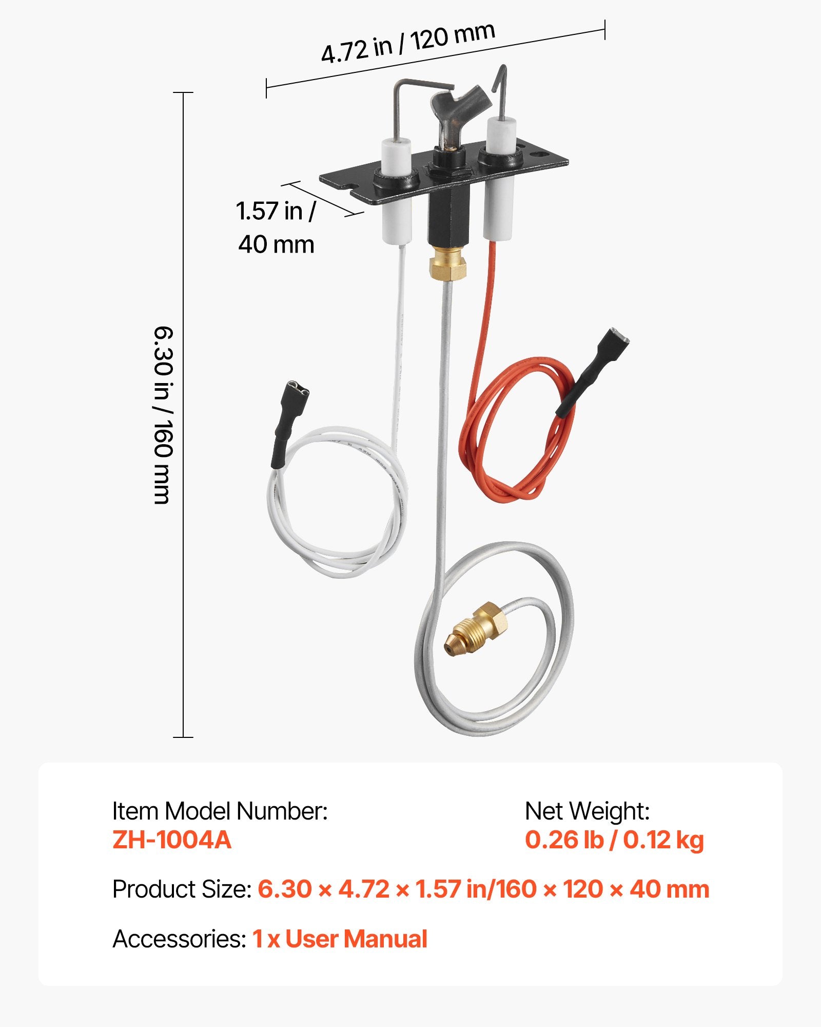 Gas Pilot Assembly, OE 2090-012, 2198-012, SRV2090-012 Fireplace Gas Pilot Assembly, Natural Gas Ignition Replacement, Fit Heatilator, Heat & Glo, Quadra-Fire, Outdoor Lifestyles, Majestic - Image 7