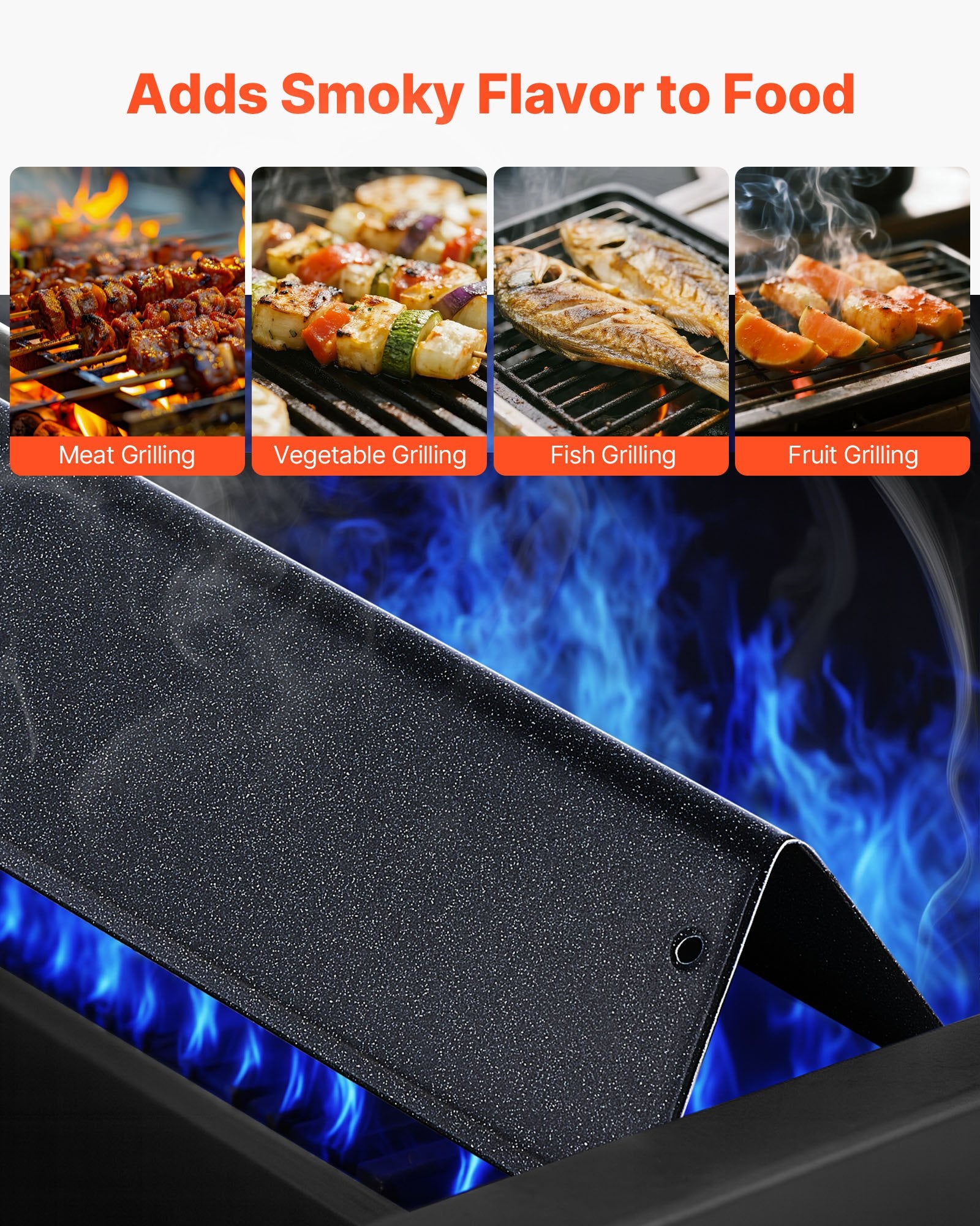 Flavorizer Bars, 39cm Grill Replacement Part, for Weber Spirit I & II 200 Series Grills, Including Spirit ll E-210, ll E-220, ll S-210, E-210, S-210, Porcelain-enameled Steel Heat Plate, 3 Pack - Image 7