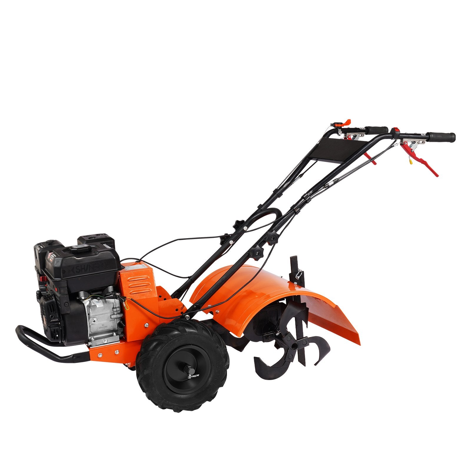 Tiller Cultivator Gas Powered, 212CC 4-Stroke Garden Cultivator, Tiller with 4 Steel Adjustable Rear Tines for Lawn, Garden and Field Soil Cultivation - Image 9