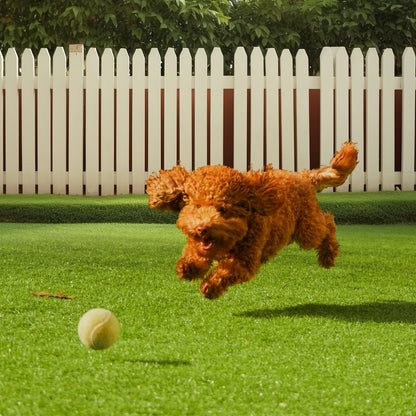 Artifical Grass, 6 x 10 ft Rug Green Turf, 1.38"Fake Door Mat Outdoor Patio Lawn Decoration, Easy to Clean with Drainage Holes, Perfect For Multi-Purpose Home Indoor Entryway Scraper Dog Mats - Image 8