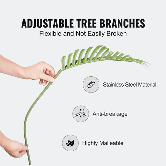 Artificial Palm Tree, 1219mm Tall Faux Plant, Secure PE Material & Anti-Tip Tilt Protection Low-Maintenance Plant, Lifelike Green Fake Tree for Home Office Warehouse Decor Indoor Outdoor - Image 5