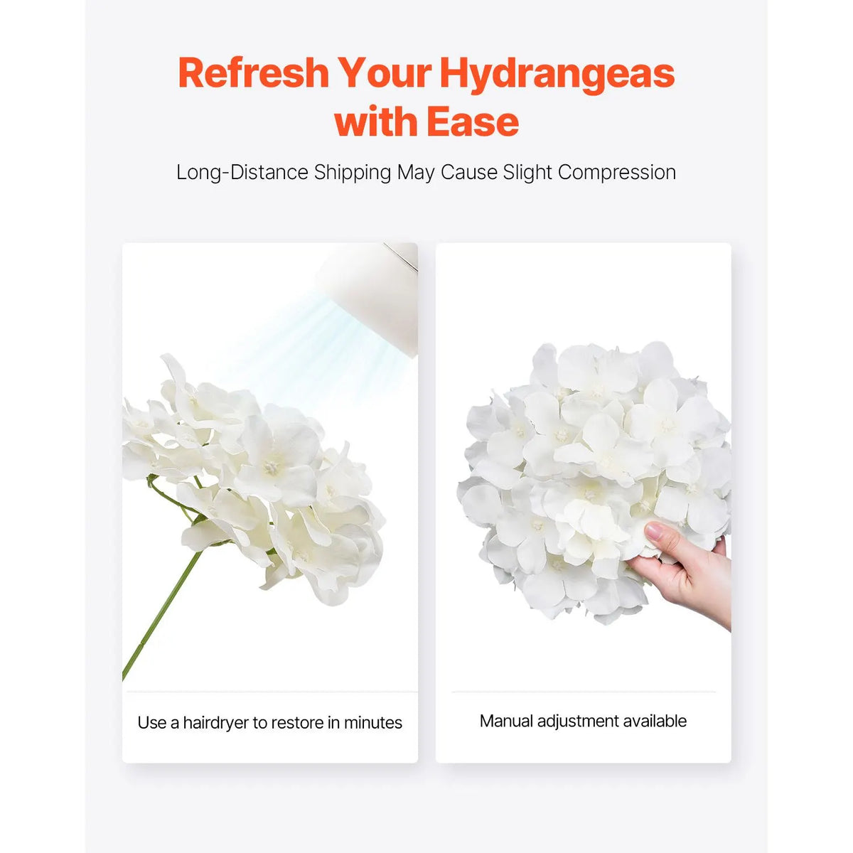 Artificial Flowers, 105 pcs Real Looking White Silk Fake Hydrangea Bulk, White Faux Bridal Shower with Stems for DIY Wedding Bouquets, Home Centerpieces Arrangements, Party Tables Decorations - Image 5
