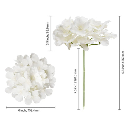 Artificial Flowers, 105 pcs Real Looking White Silk Fake Hydrangea Bulk, White Faux Bridal Shower with Stems for DIY Wedding Bouquets, Home Centerpieces Arrangements, Party Tables Decorations - Image 8