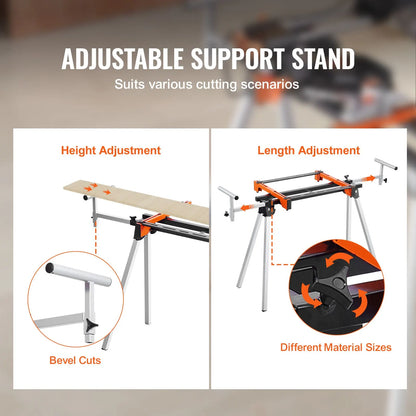 Miter Saw Stand 300lbs Load Capacity Steel Collapsible Stand for Miter Saw - Image 4