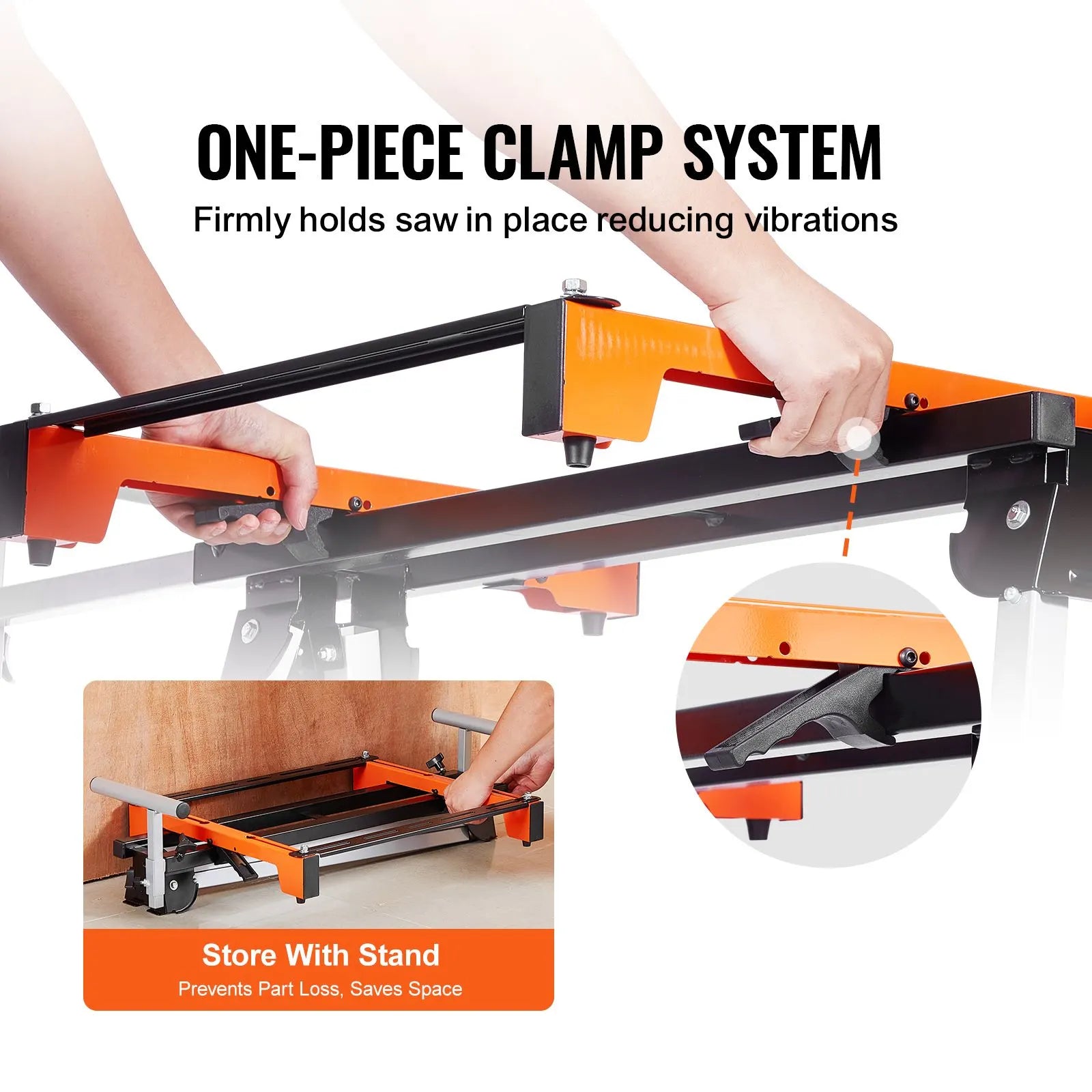 Miter Saw Stand 300lbs Load Capacity Steel Collapsible Stand for Miter Saw - Image 5