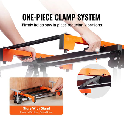Miter Saw Stand 300lbs Load Capacity Steel Collapsible Stand for Miter Saw - Image 5