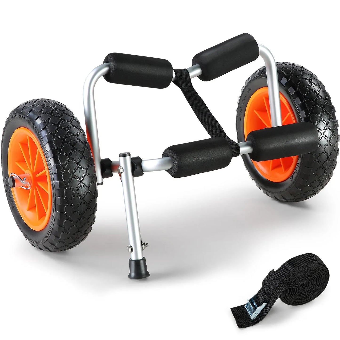 Foldable Kayak Cart Canoe Boat Carrier 250lbs Load with 10'' Solid Tires - Image 9