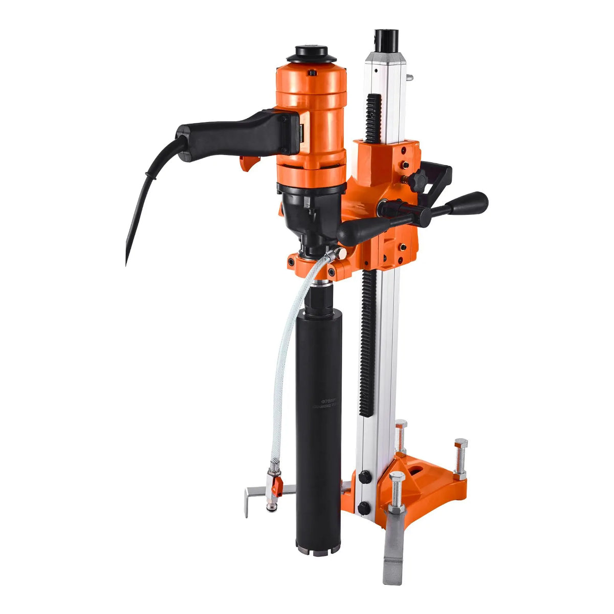 Diamond Core Drilling Machine, 200 mm Drilling Diameter, 2-in-1 Handheld & Stand-Mount Dry and Wet Concrete Core Drill Rig with 4 Bits, 1000/2250 RPM 2-Speed, for Concrete Brick Stone, 1500W - Image 9