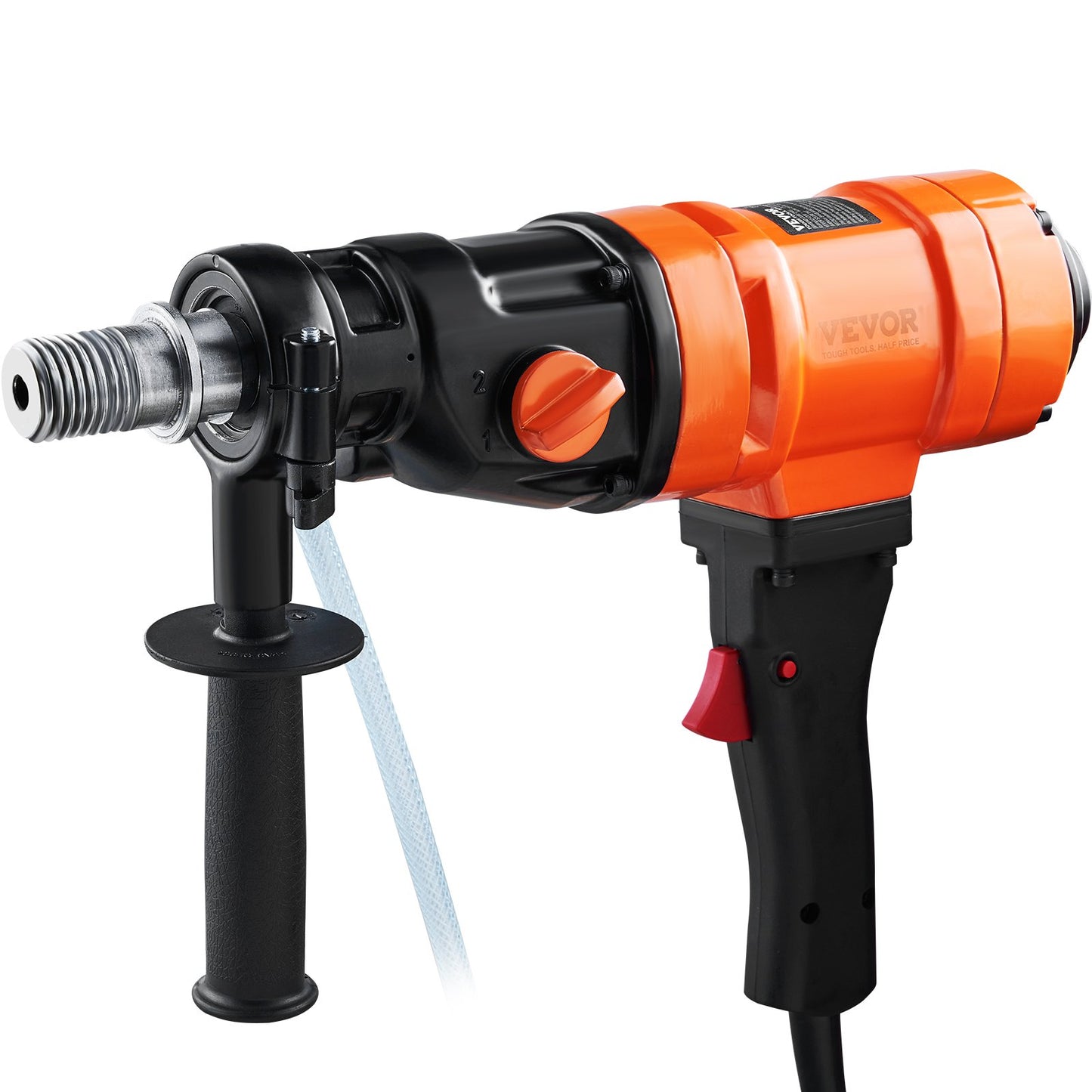 Diamond Core Drilling Machine, 4in Handheld Wet Concrete Core Drill Rig, 1100-2400RPM Two Speed & 1-1/4" Thread & 2 Bubble Levels, 3-4in Drilling Diameter for Concrete Brick Block Stone, 1500W - Image 9
