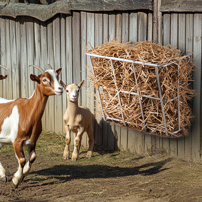 Livestock Hay Feeder 18.5 Gallons Wall Mounted Goat Hay Rack for Horses - Image 8