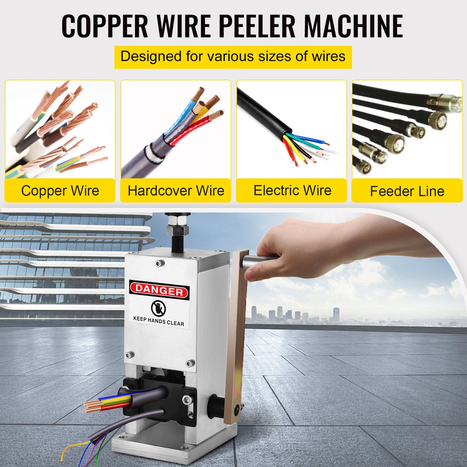 Wire Stripping Tool 0.06-0.98 Inch Cable Wire Stripping 1 Cutting Blade Wire for cutting and Stripping Scrap Copper Wire - Image 2