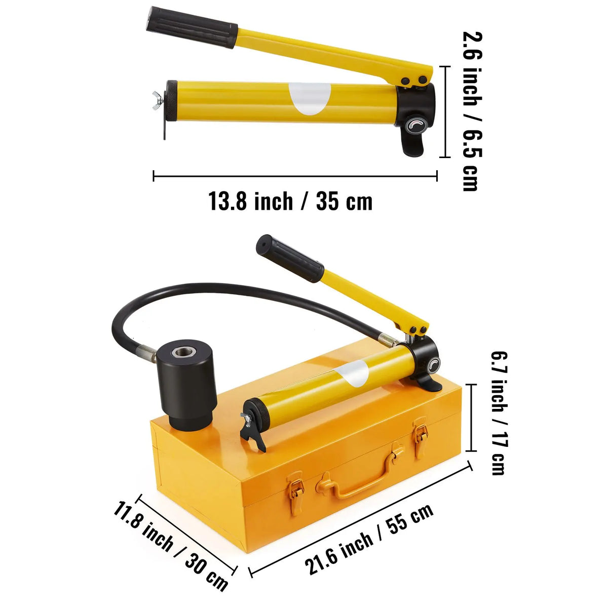 15 Ton Hydraulic Knockout Punch Kit, 1/2" to 4" Conduit Hole Cutter Set, KO Tool Kits with Puncher 10 Piece, Metal Sheet Driver Tools, For Aluminum, Brass, Stainless Steel, Fiberglass and Plasti - Image 8