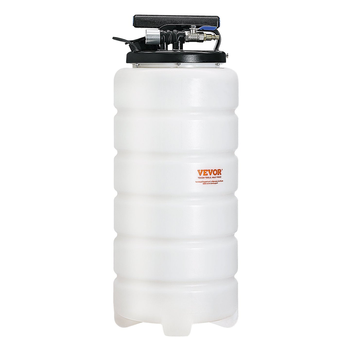 Fluid Extractor, 15 Liters Capacity, Pneumatic/Manual Oil Changer Vacuum Fluid Extractor with Dipstick and Liquid Suction Hose, Oil Extractor Change Pump for Automotive Fluids Vacuum Evacuation