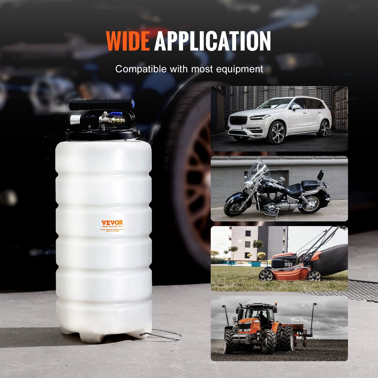 Fluid Extractor, 15 Liters Capacity, Pneumatic/Manual Oil Changer Vacuum Fluid Extractor with Dipstick and Liquid Suction Hose, Oil Extractor Change Pump for Automotive Fluids Vacuum Evacuation - Image 6
