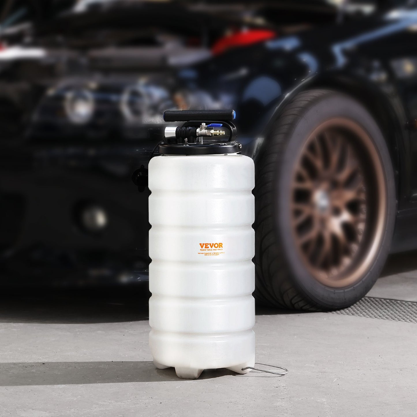 Fluid Extractor, 15 Liters Capacity, Pneumatic/Manual Oil Changer Vacuum Fluid Extractor with Dipstick and Liquid Suction Hose, Oil Extractor Change Pump for Automotive Fluids Vacuum Evacuation - Image 8