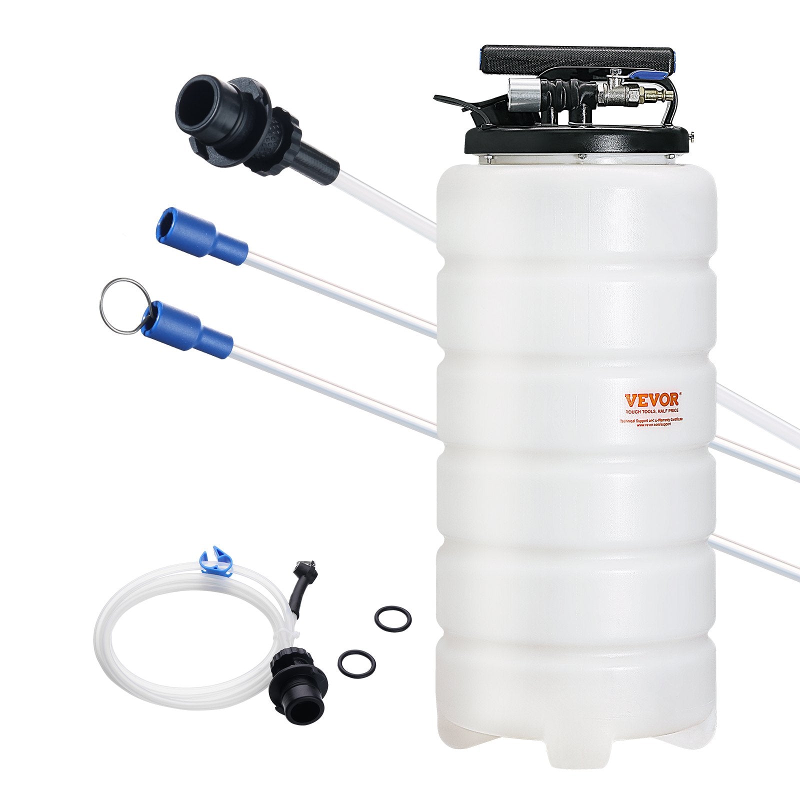 Fluid Extractor, 15 Liters Capacity, Pneumatic/Manual Oil Changer Vacuum Fluid Extractor with Dipstick and Liquid Suction Hose, Oil Extractor Change Pump for Automotive Fluids Vacuum Evacuation - Image 9