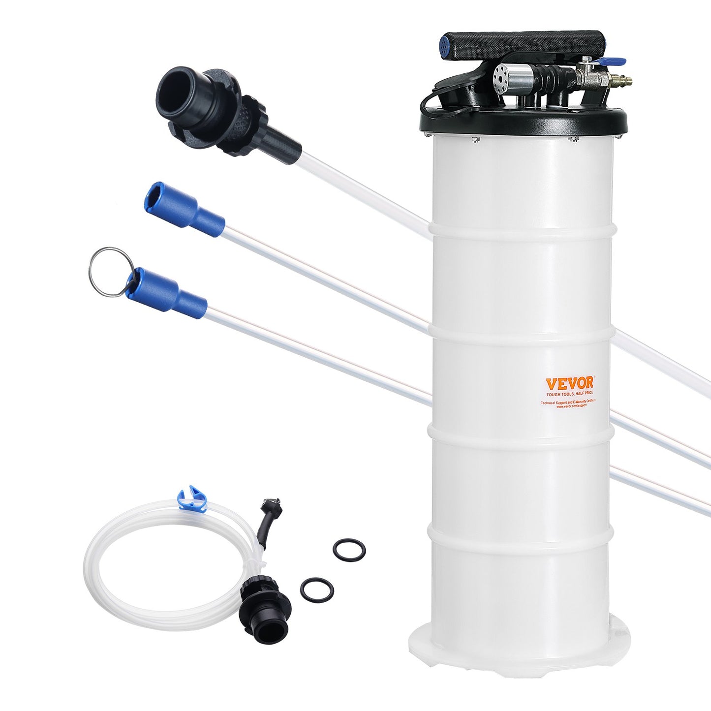 Fluid Extractor, 6.5 Liters Capacity, Pneumatic/Manual Oil Changer Vacuum Fluid Extractor with Dipstick and Liquid Suction Hose, Oil Extractor Change Pump for Automotive Fluids Vacuum Evacuation - Image 9