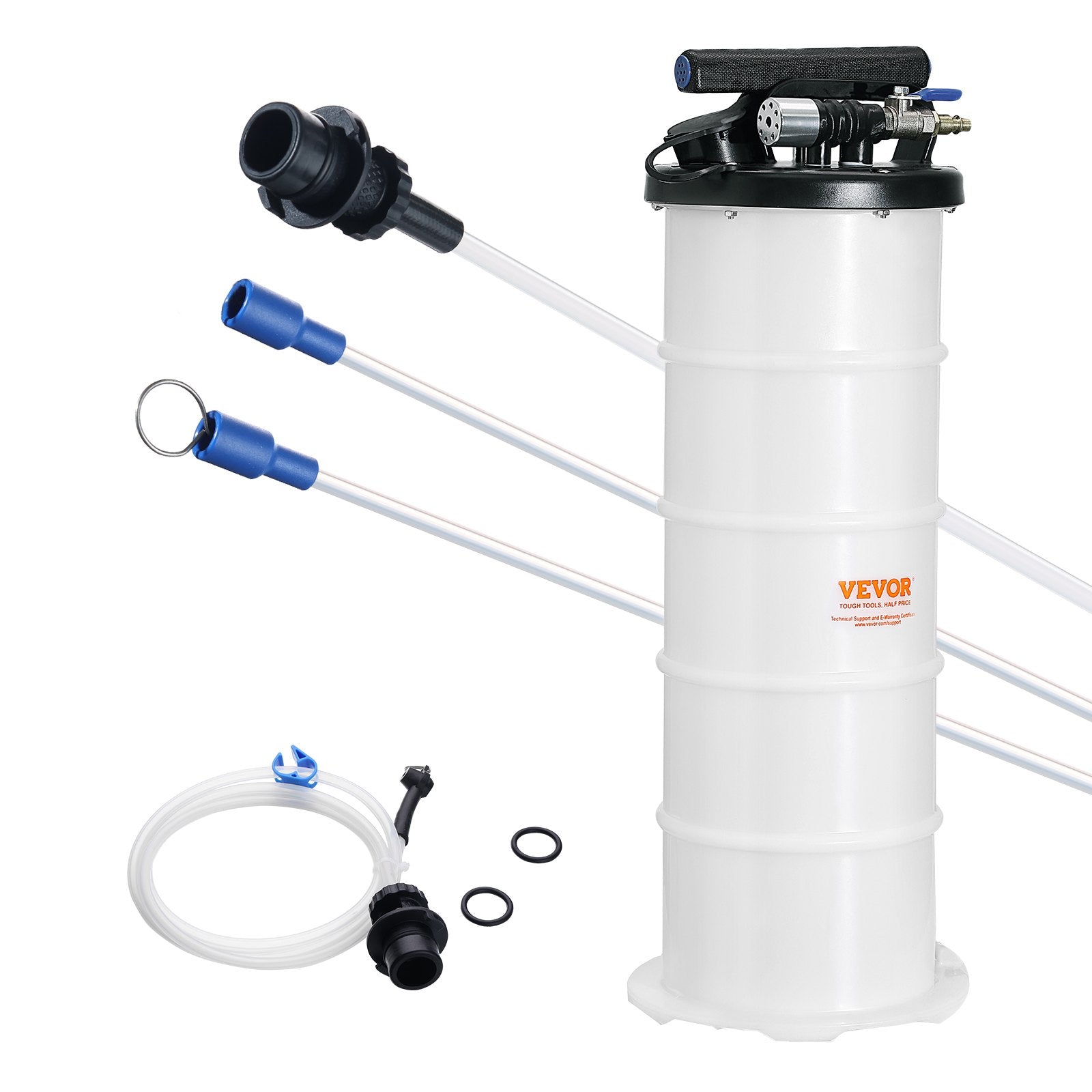 Fluid Extractor, 6.5 Liters Capacity, Pneumatic/Manual Oil Changer Vacuum Fluid Extractor with Dipstick and Liquid Suction Hose, Oil Extractor Change Pump for Automotive Fluids Vacuum Evacuation - Image 9