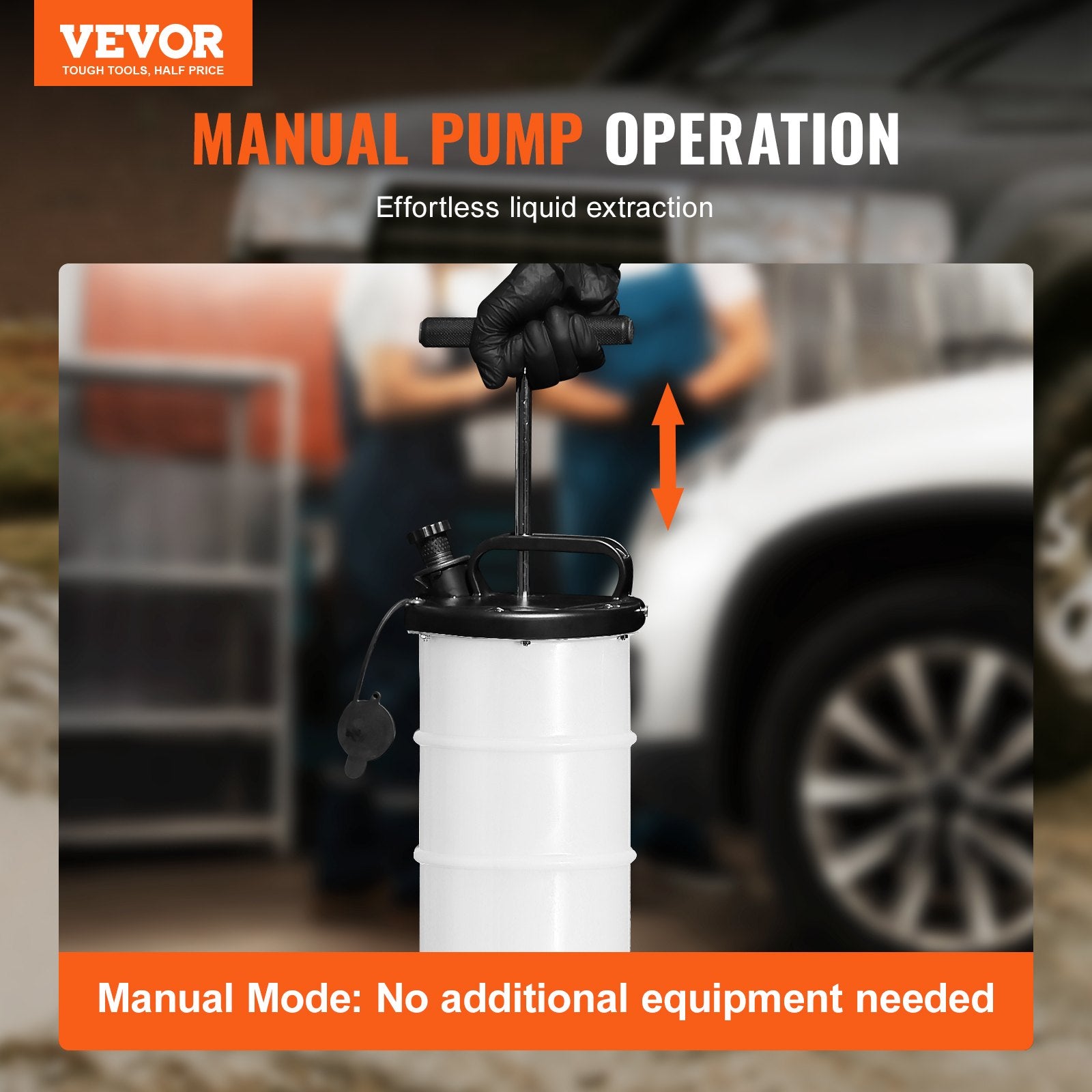 Fluid Extractor, 6.5 Liters Capacity, Manual Hand-Operated Oil Changer Vacuum Fluid Extractor with Dipstick and Suction Hose, Oil Extractor Change Pump for Automotive Fluids Vacuum Evacuation - Image 2