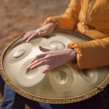 Handpan Drum 22 in 10 Notes D Minor Hand Drum Instrument with Mallet - Image 8