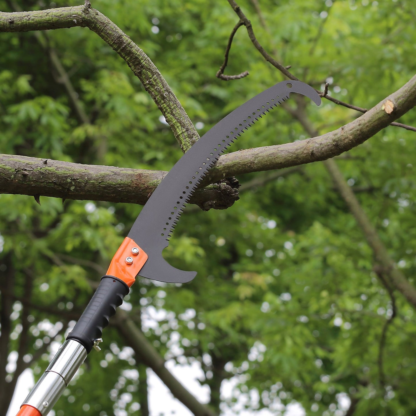Manual Pole Saw, 2.24 m-8.24 m Extendable Tree Pruner, Sharp Steel Blade High Branches Trimming, Manual Branch Trimmer with Lightweight 8 Fiberglass Handles, for Pruning Palms and Shrubs - Image 8