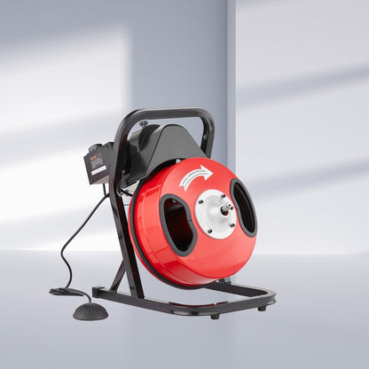Drain Cleaner Machine 50FT x 1/2Inch Manual Feed Snake Auger with 4 Cutter - Image 8
