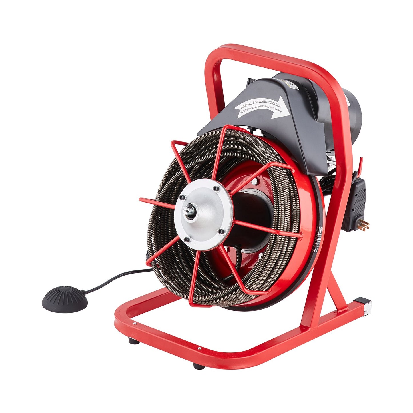 Drain Cleaner Machine Drain Auger 75FT x 3/8 Inch Manual Feed & 4 Cutters - Image 9