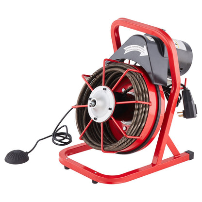 Drain Cleaner Machine Drain Auger 50FT x 1/2 Inch Manual Feed & 4 Cutters - Image 9