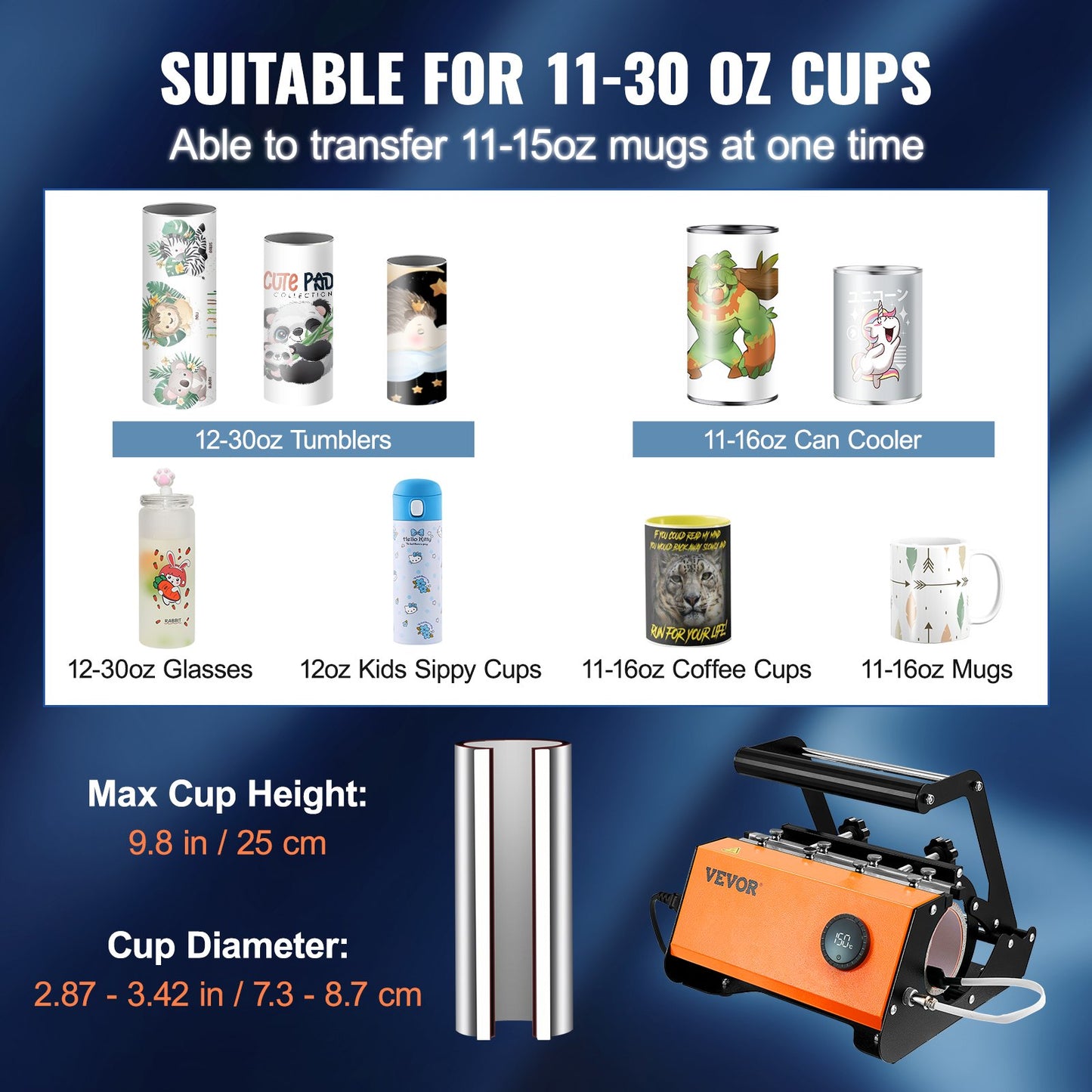 Mug Heat Press Tumbler Heat Press Machine Sublimation Printing 11-30oz Cup - Image 3