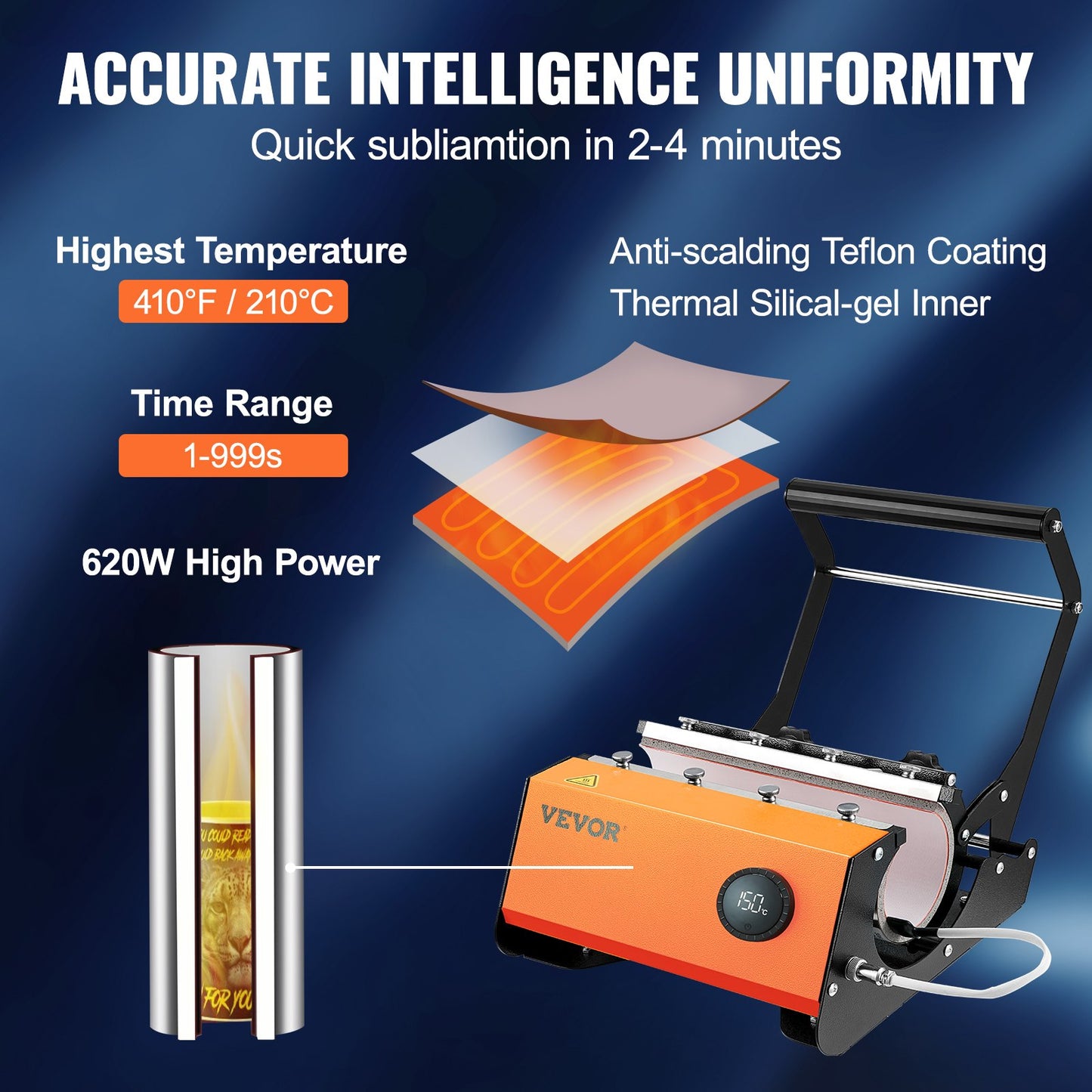 Mug Heat Press Tumbler Heat Press Machine Sublimation Printing 11-30oz Cup - Image 5
