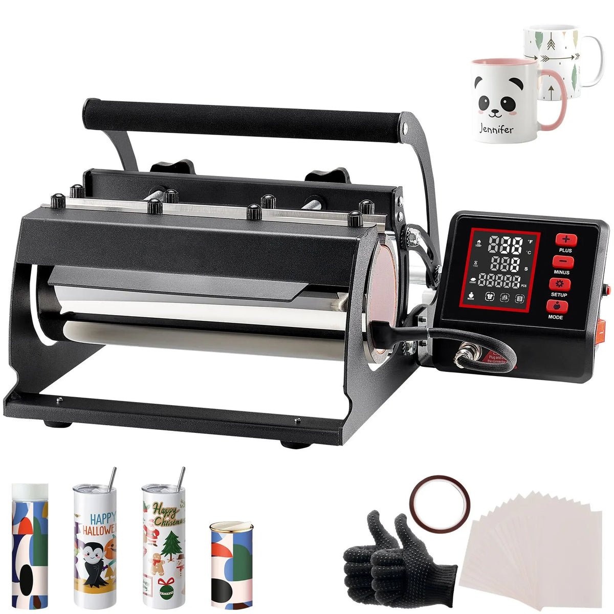 Tumbler Heat Press Machine 11-30oz Mug Press Sublimation Tumblers Black - Image 9