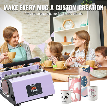 Tumbler Heat Press Machine 11-30oz Mug Press Sublimation Tumblers Purple - Image 6