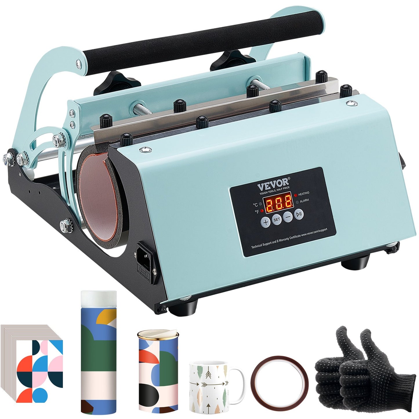 Tumbler Heat Press Machine 11-30oz Mug Press Sublimation Tumblers Green
