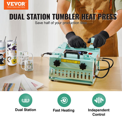 Tumbler Heat Press Machine 2 Station Heaters 11-30oz Mug Press Sublimation - Image 2