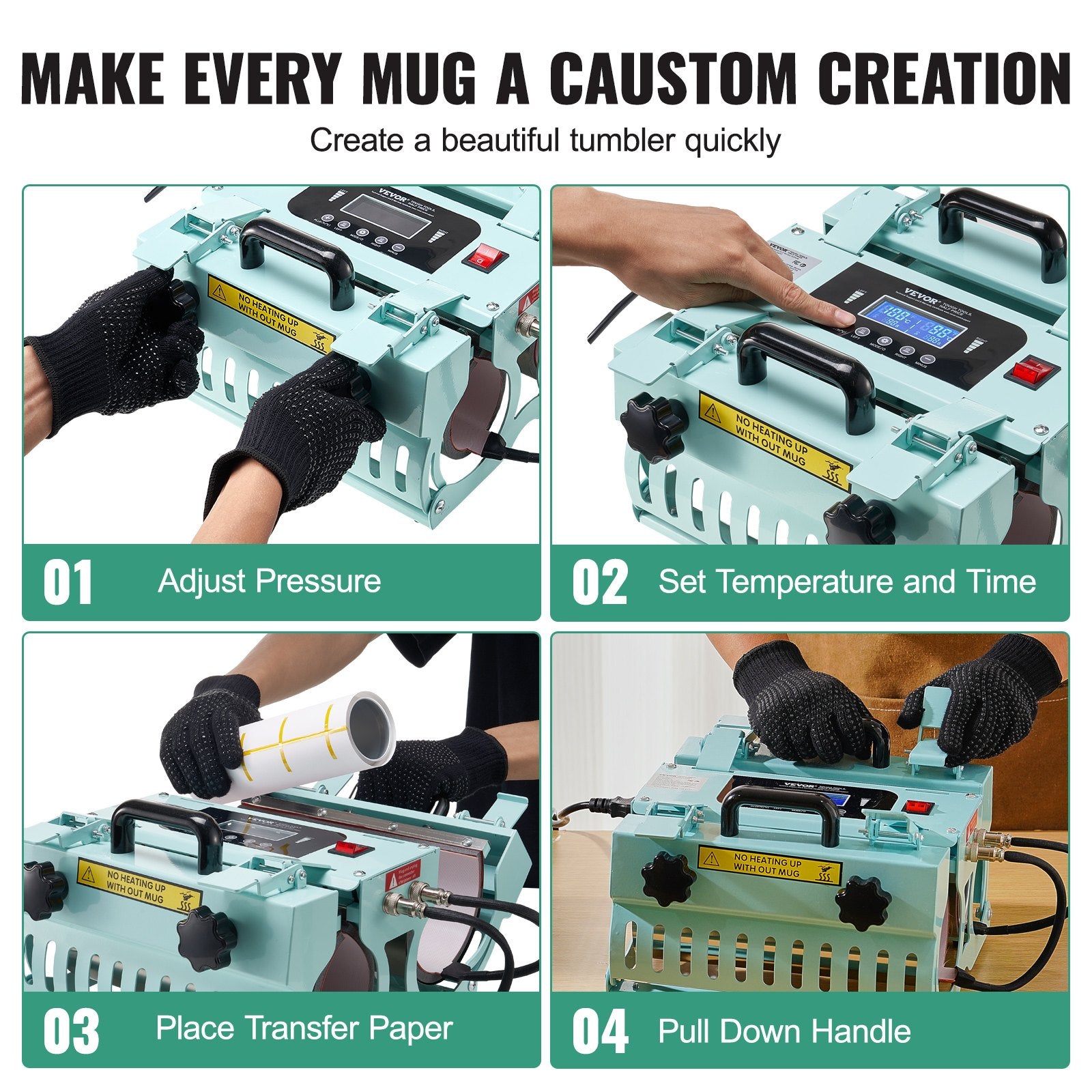 Tumbler Heat Press Machine 2 Station Heaters 11-30oz Mug Press Sublimation - Image 6
