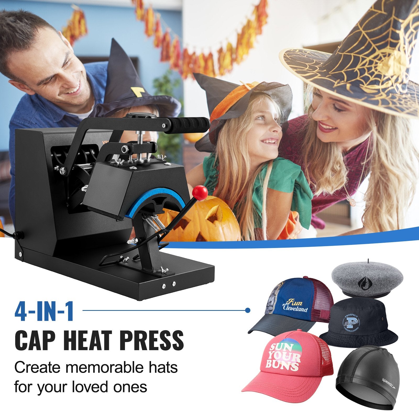 Hat Heat Press Cap Heat Press Machine 4 Heating Pads Sublimation Transfer - Image 2