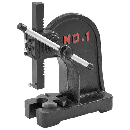 Arbor Press, 1 Ton Manual Arbor Press, 5.9" Maximum Height, Cast Iron Heavy-duty Manual Desktop Arbor Press, Precision Hand Press for Stamping, Bending, Stretching, Forming - Image 9
